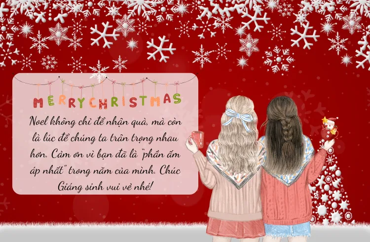 loi chuc giang sinh cho gia dinh sum vay ben cay thong noel