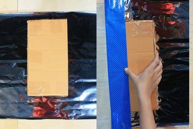 Chuẩn bị giấy nền cho cách gói quà sinh nhật đẹp đơn giản