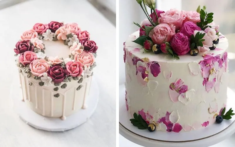 Mẫu bánh kem 8/3 tặng cô giáo thiết kế thanh lịch