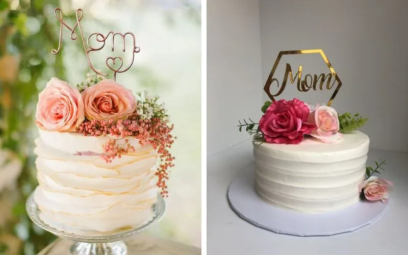 Mẫu bánh kem 8/3 tặng mẹ với lớp ganache chảy