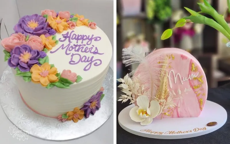 Mẫu bánh kem 8/3 tặng mẹ phối màu gradient
