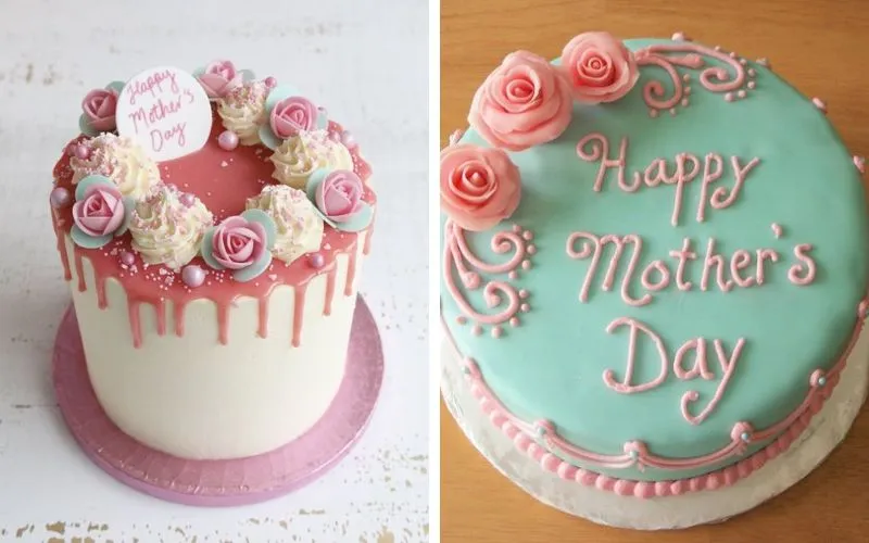 Mẫu bánh kem 8/3 tặng mẹ trang trí hoa lavender