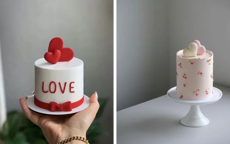 Mẫu bánh kem 8/3 tặng vợ, người yêu phối màu pastel