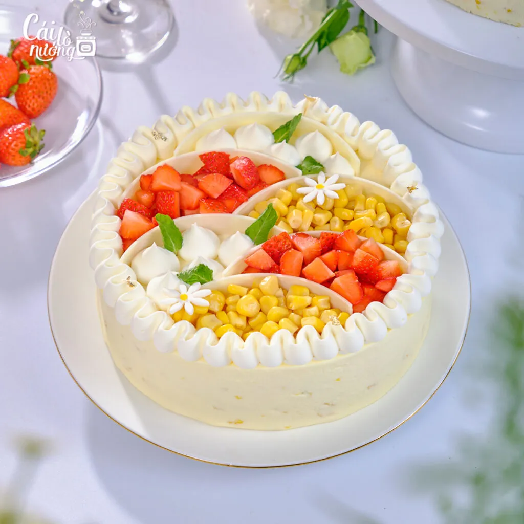 Bánh kem bắp kỷ niệm ngày cưới truyền thống