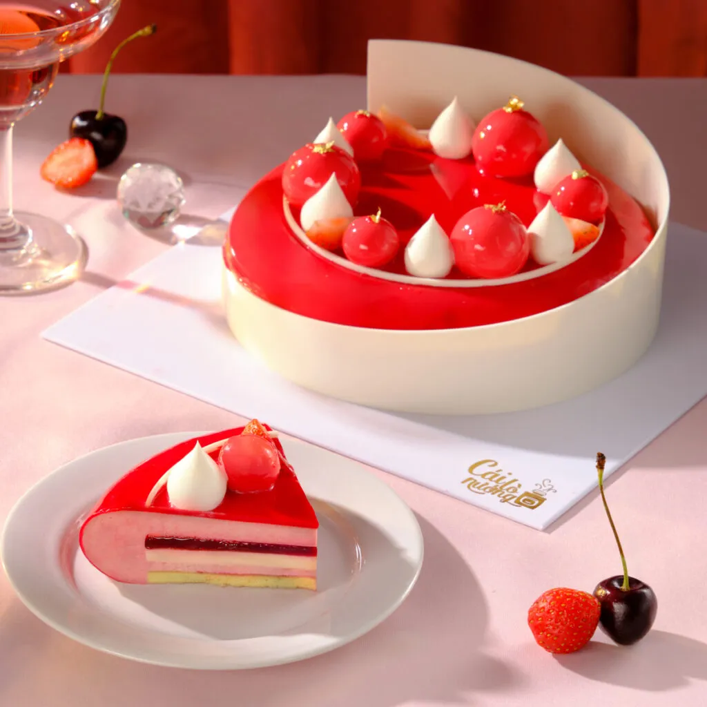 Mẫu bánh Entremet Bơ và Hoa Cúc kỷ niệm ngày cưới