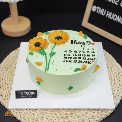 Bánh kem hoa hướng dương đầy hy vọng