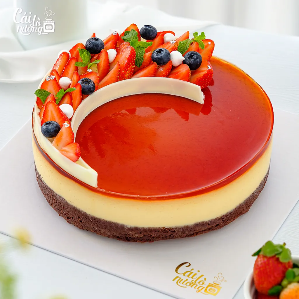 Bánh kỷ niệm ngày cưới Flan Gato Berry Mix