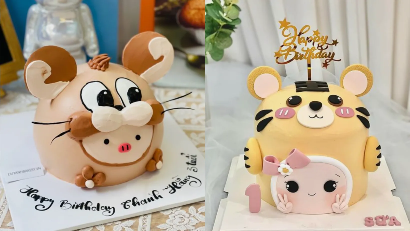 Mẫu bánh sinh nhật tuổi Tý thông minh