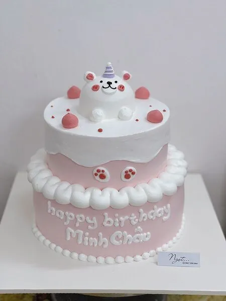 Mẫu bánh sinh nhật bé gái hình vương miện nhỏ