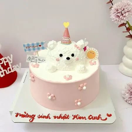 Mẫu bánh sinh nhật bé gái sắc màu rực rỡ