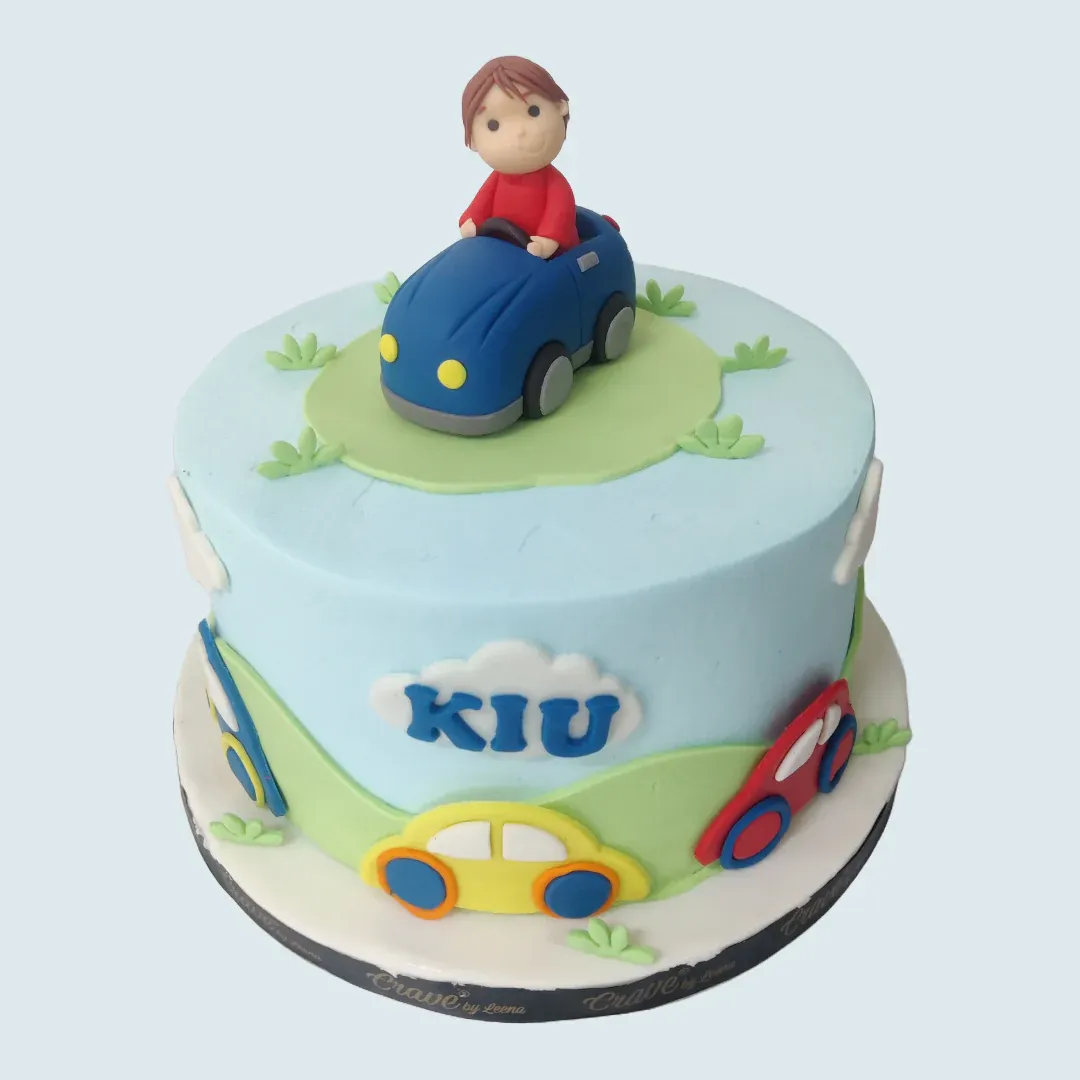 Mẫu bánh sinh nhật kẹo dẻo và cầu vồng rực rỡ