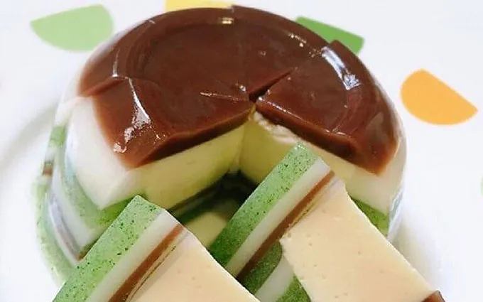 Sự kết hợp giữa cà phê và lá dứa trong món thạch đông sương