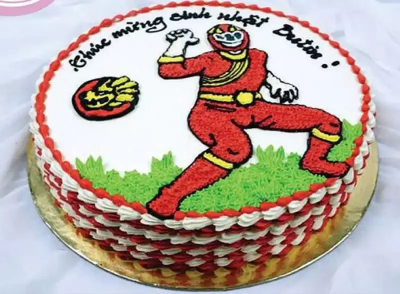 Mẫu Bánh Sinh Nhật Siêu Nhân Gao Độc Đáo