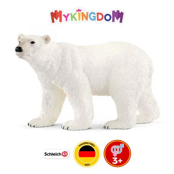 Mô hình gấu Bắc Cực Schleich sơn tay tinh tế