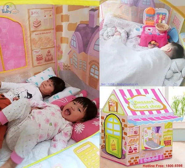 Nhà bóng tiệm bánh ngọt cho bé