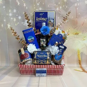 Giỏ quà tết 1 triệu mã số QT2180 với vang Tây Ban Nha và bánh Mexico