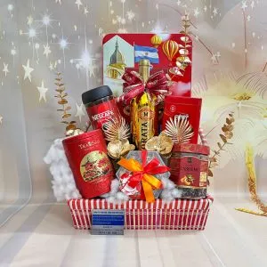 Giỏ quà tết 1 triệu mã số QT2183 sắc đỏ may mắn cho năm mới 2026