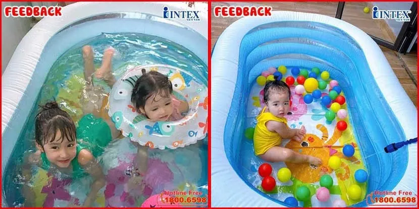 Bể bơi phao an toàn, lựa chọn giải nhiệt lý tưởng trong mùa hè