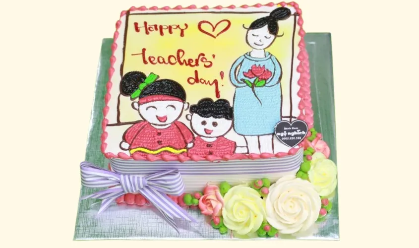 Bánh kem nghệ thuật chúc mừng ngày nhà giáo Việt Nam