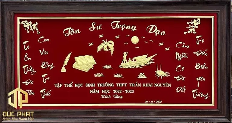 Khánh vàng tôn sư trọng đạo quà tặng kỷ niệm thành lập trường