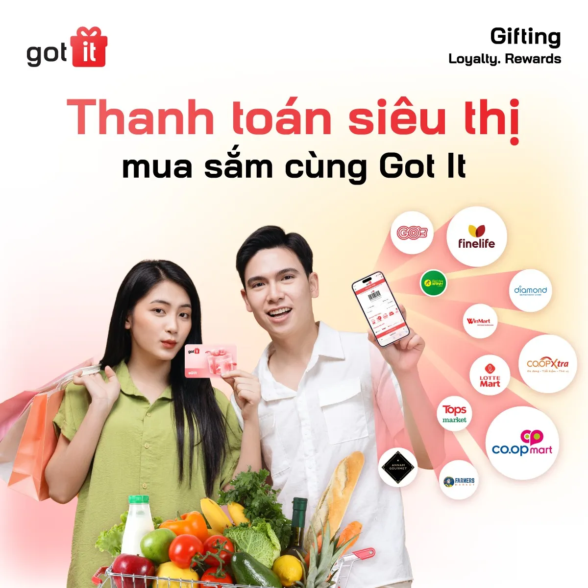 Quà tặng nấu ăn cùng voucher mua sắm tiện lợi