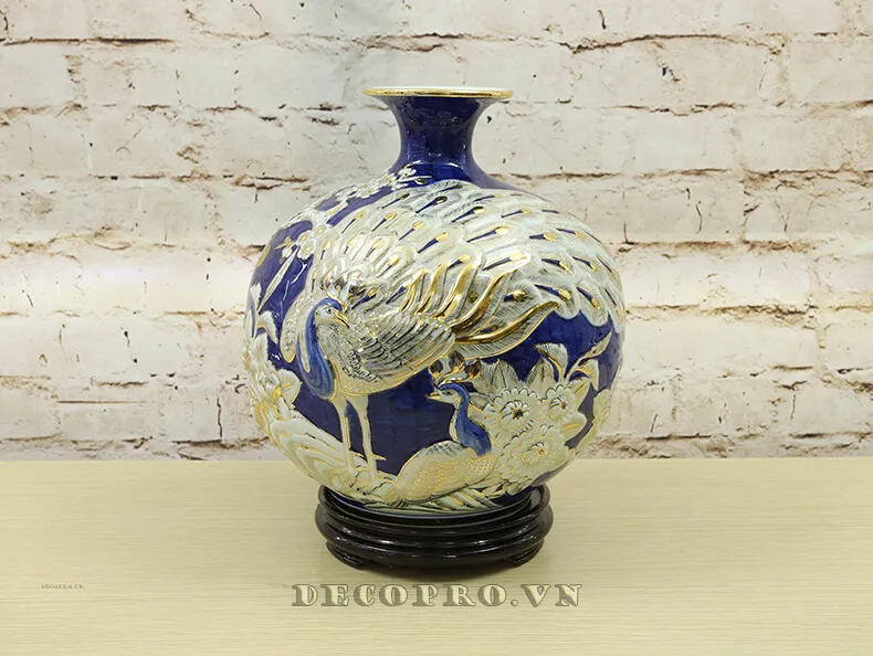 Bình gốm mini hút lộc mini cho sếp nữ