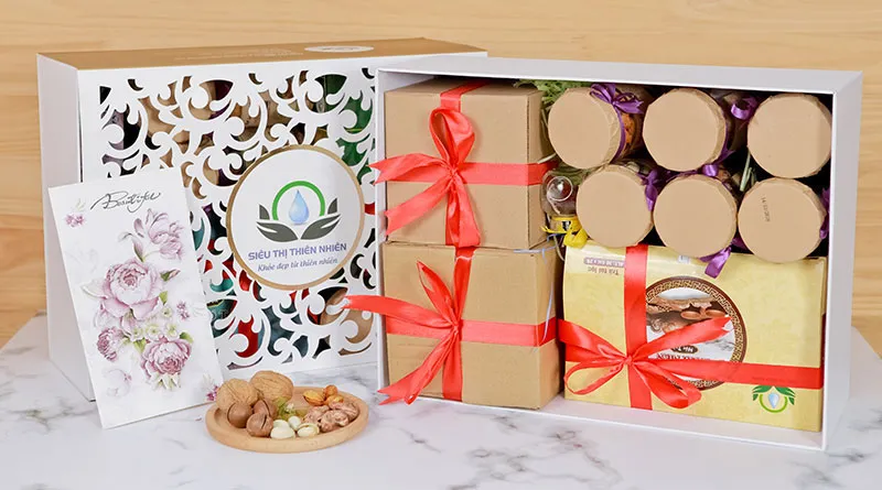 Set quà tết các loại hạt và trà Hibiscus