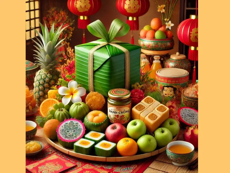 Sắc đỏ may mắn từ các dòng quà tặng Tết truyền thống