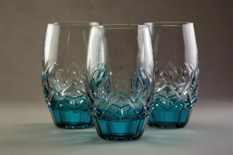 Bộ ly thủy tinh trong suốt.