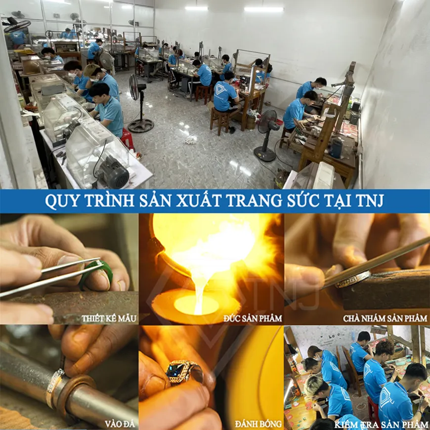 Quy trình sản xuất trang sức khép kín với máy móc hiện đại