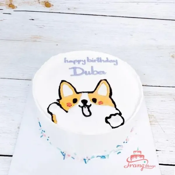 Bánh kem thôi nôi bé trai tuổi Mão trang trí mèo 3D trên nền kem pastel