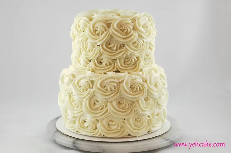 Bánh cưới sang trọng với kỹ thuật Rosette Cake