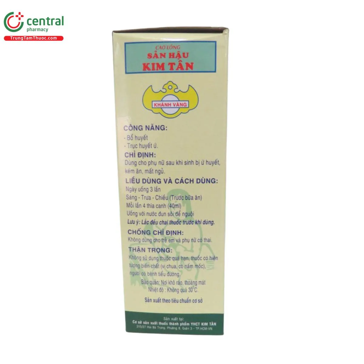 Màu sắc cao lỏng đặc trưng