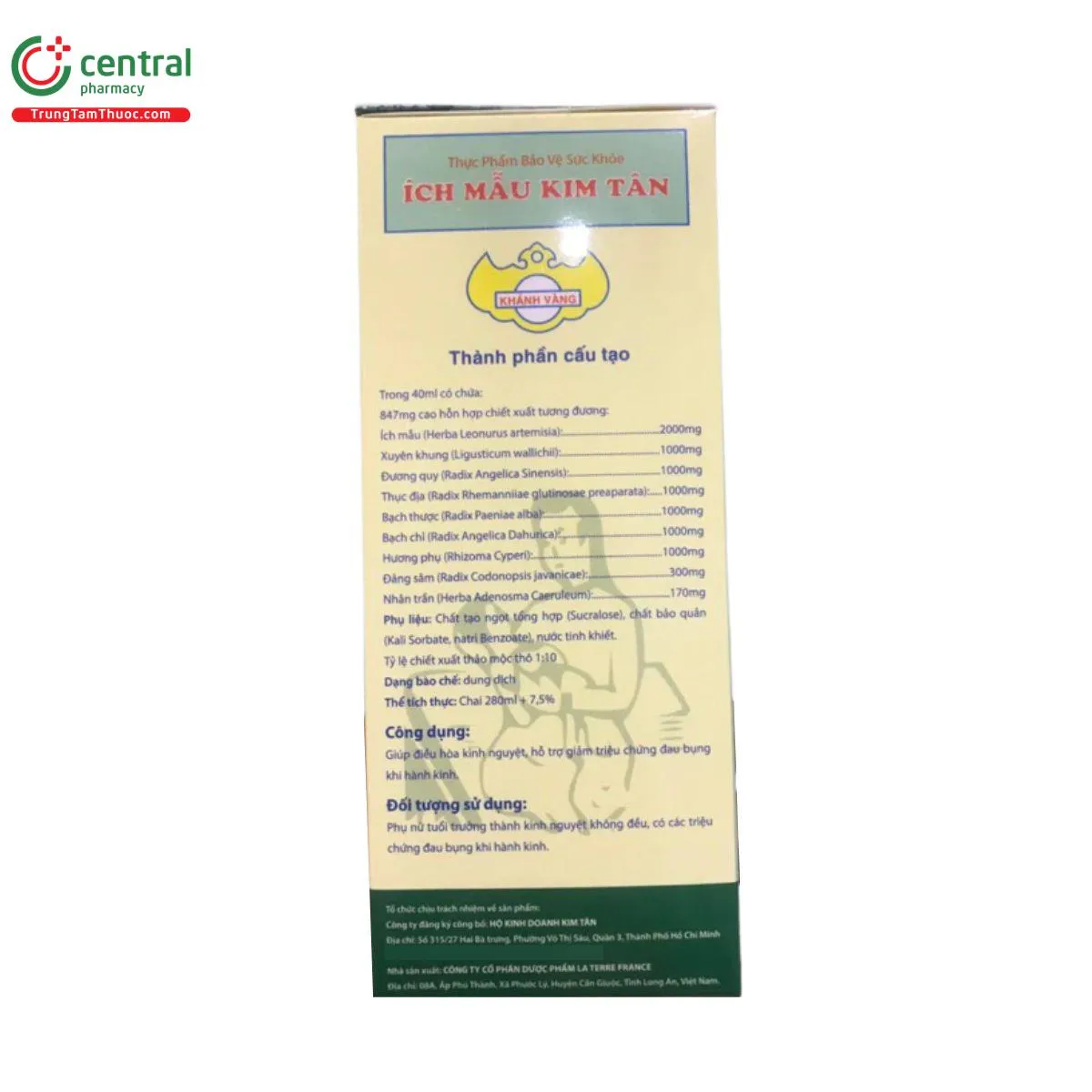 Thông tin nhà sản xuất và số đăng ký