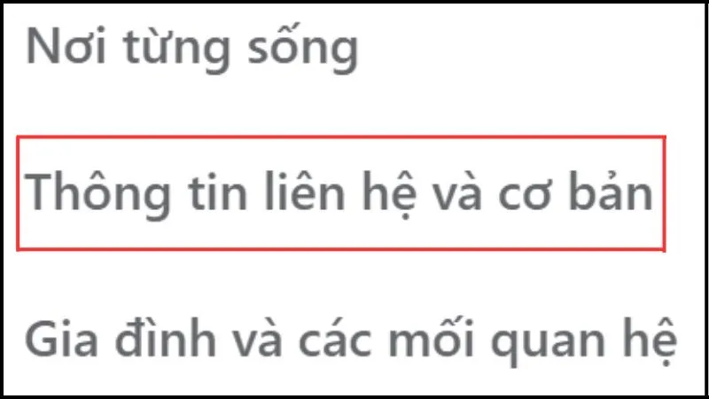 Chọn mục