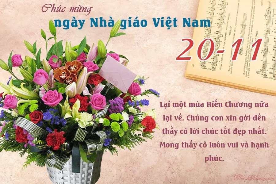 Thiệp chúc mừng 20/11 cho thầy cô giáo vùng cao mộc mạc
