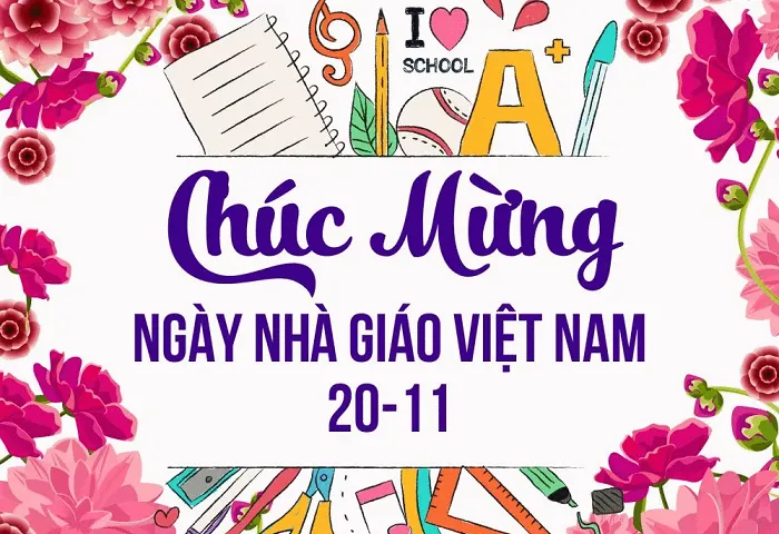 Thiệp chúc mừng ngày 20/11 sang trọng dành tặng giảng viên đại học