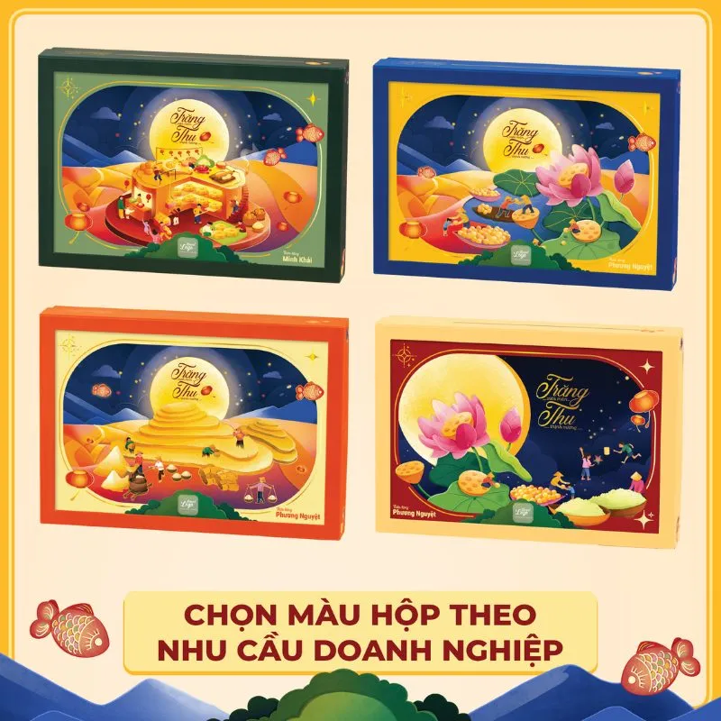 Chọn màu bánh Trung thu theo logo doanh nghiệp