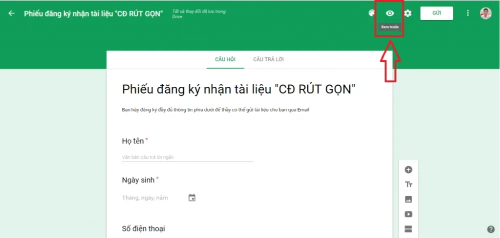 Tạo form đăng ký chuyên nghiệp để lưu trữ thông tin ngày sinh và số điện thoại khách hàng