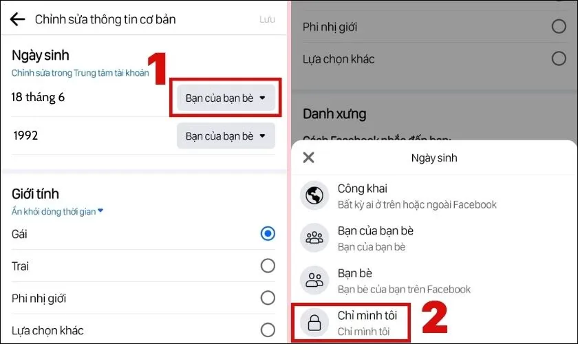 Nhấn vào Bạn của bạn bè