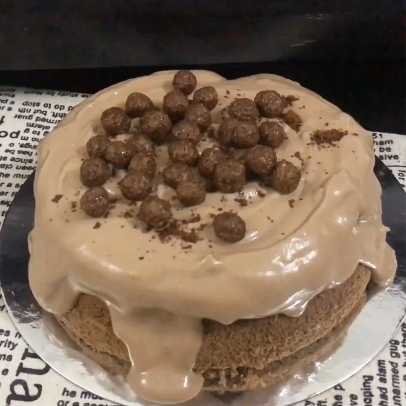 Bánh kem milo hoàn thành