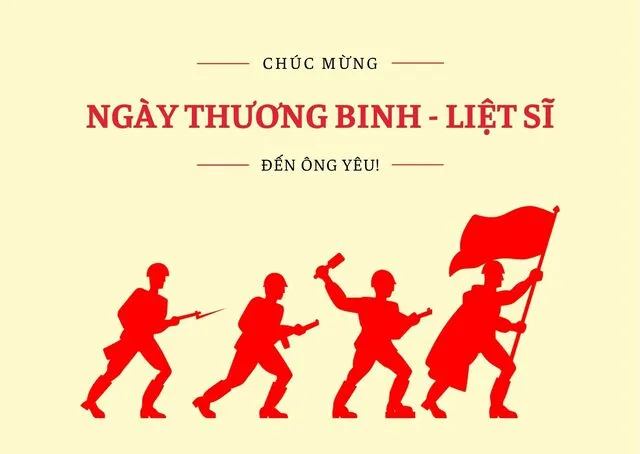 Thiệp chúc mừng kỷ niệm ngày 27/7 gửi ông
