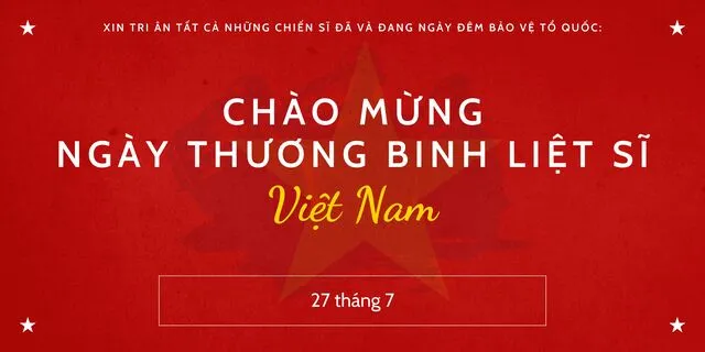 Thiệp chào mừng ngày 27/7
