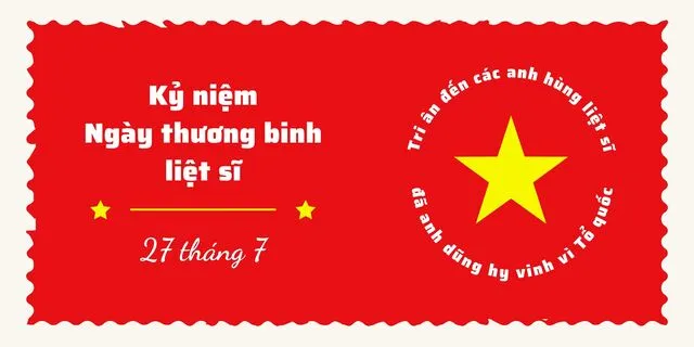 Thiệp chào mừng ngày thương binh liệt sĩ
