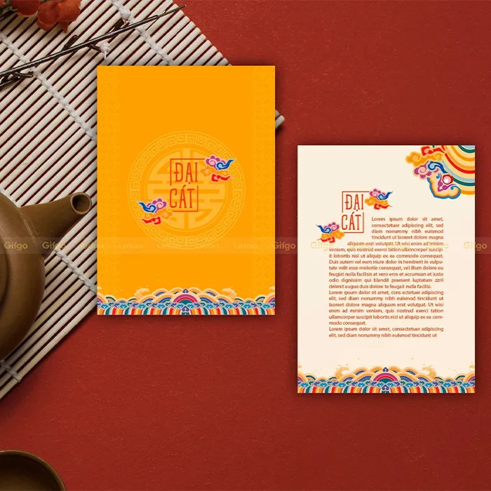 Thiết kế thiệp với bố cục hài hòa và thông điệp ý nghĩa