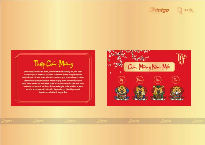 Mẫu thiệp chúc Tết phong cách tối giản và hiện đại cho công ty công nghệ