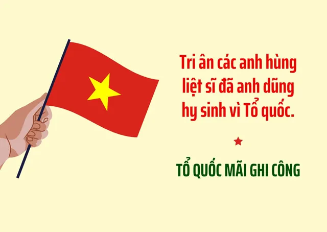 Mẫu thiệp kỷ niệm chào mừng ngày 27/7