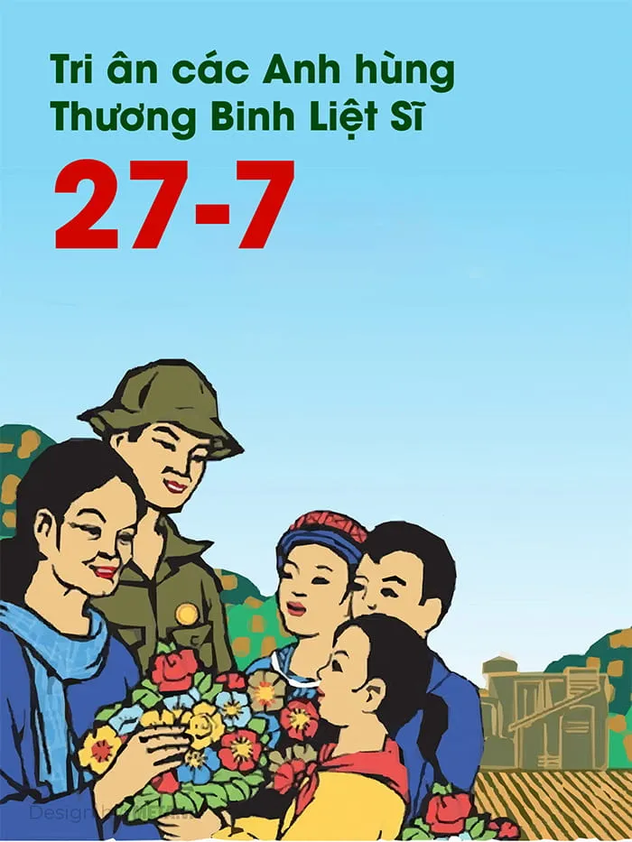 Thiệp kỷ niệm Ngày thương binh liệt sĩ 27/7 đẹp