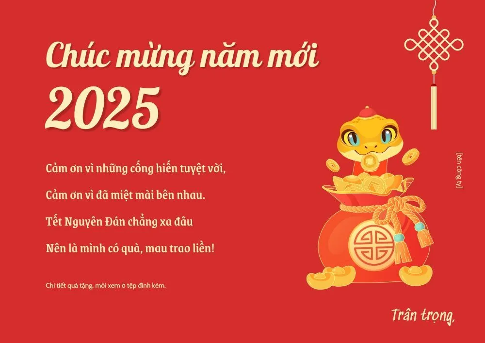 thông báo tặng quà tết cho nhân viên 12