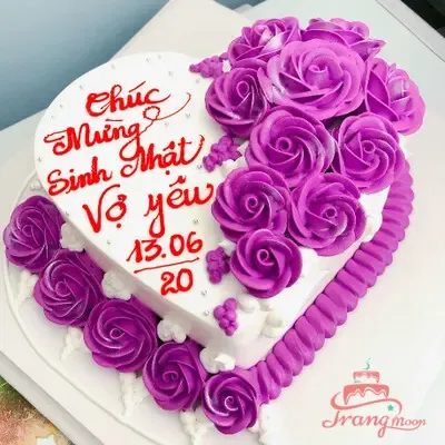 Mẫu bánh kem in hình tình yêu vĩnh cửu